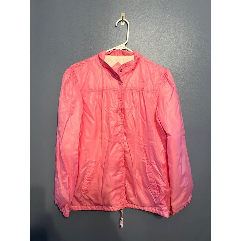 Vintage Windy Weather Women's Bubble Gum Pink‎ Lined Windbreaker Size Medium